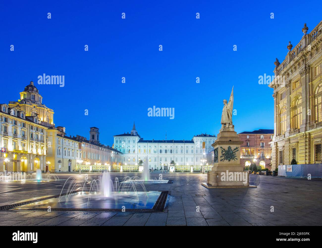 Piazza Castello, Torino, Piemonte, Italia Foto Stock