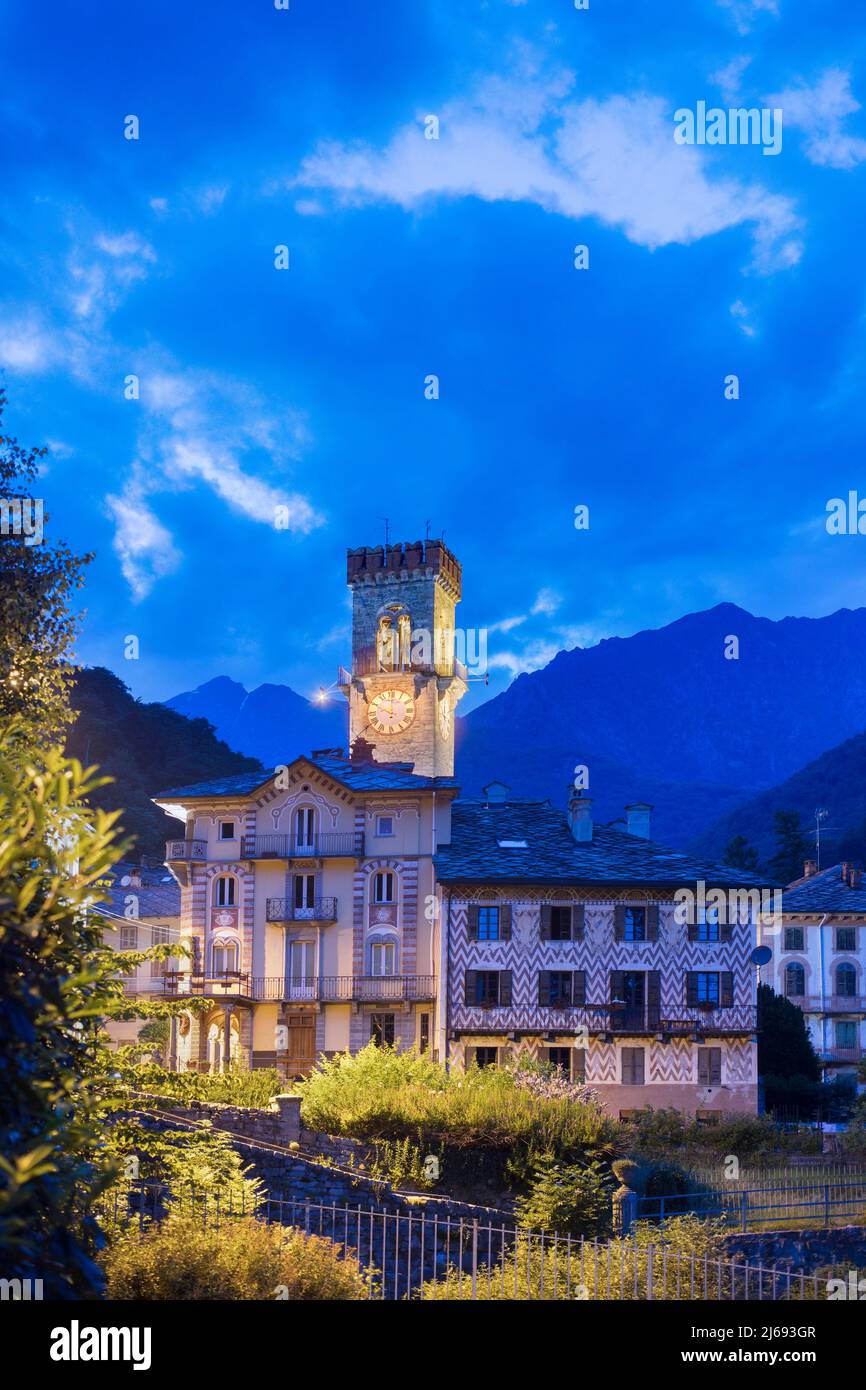 Rosazza, Bielmonte, Biella, Piemonte, Italia Foto Stock