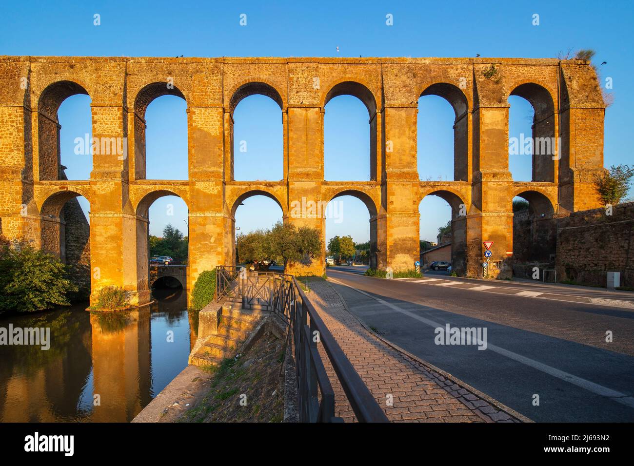 Acquedotto romano, Nepi, Viterbo, Lazio, Italia Foto Stock