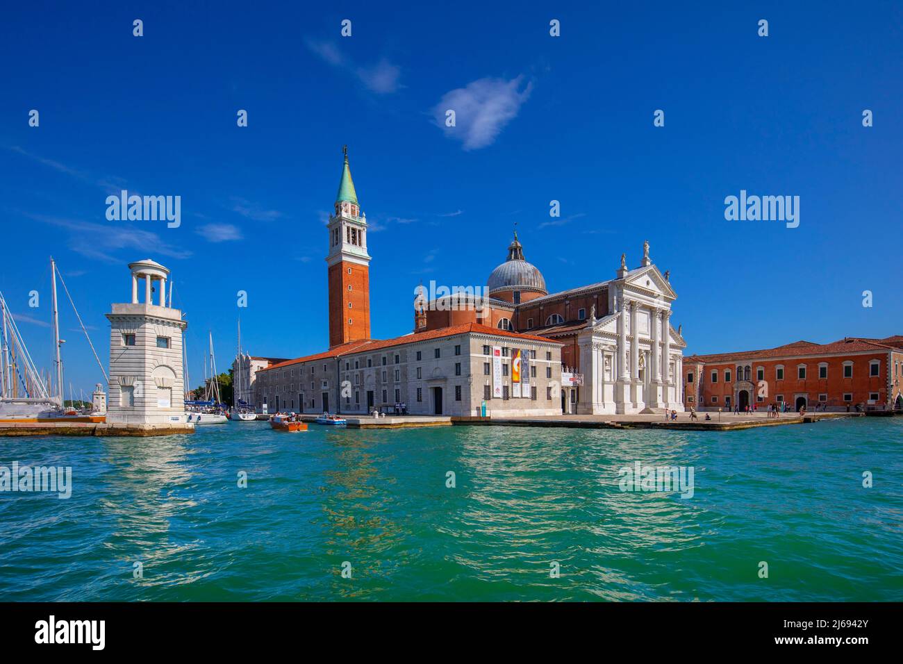 Isola di San Giorgio, Venezia (Venezia), Patrimonio dell'Umanità dell'UNESCO, Veneto, Italia Foto Stock