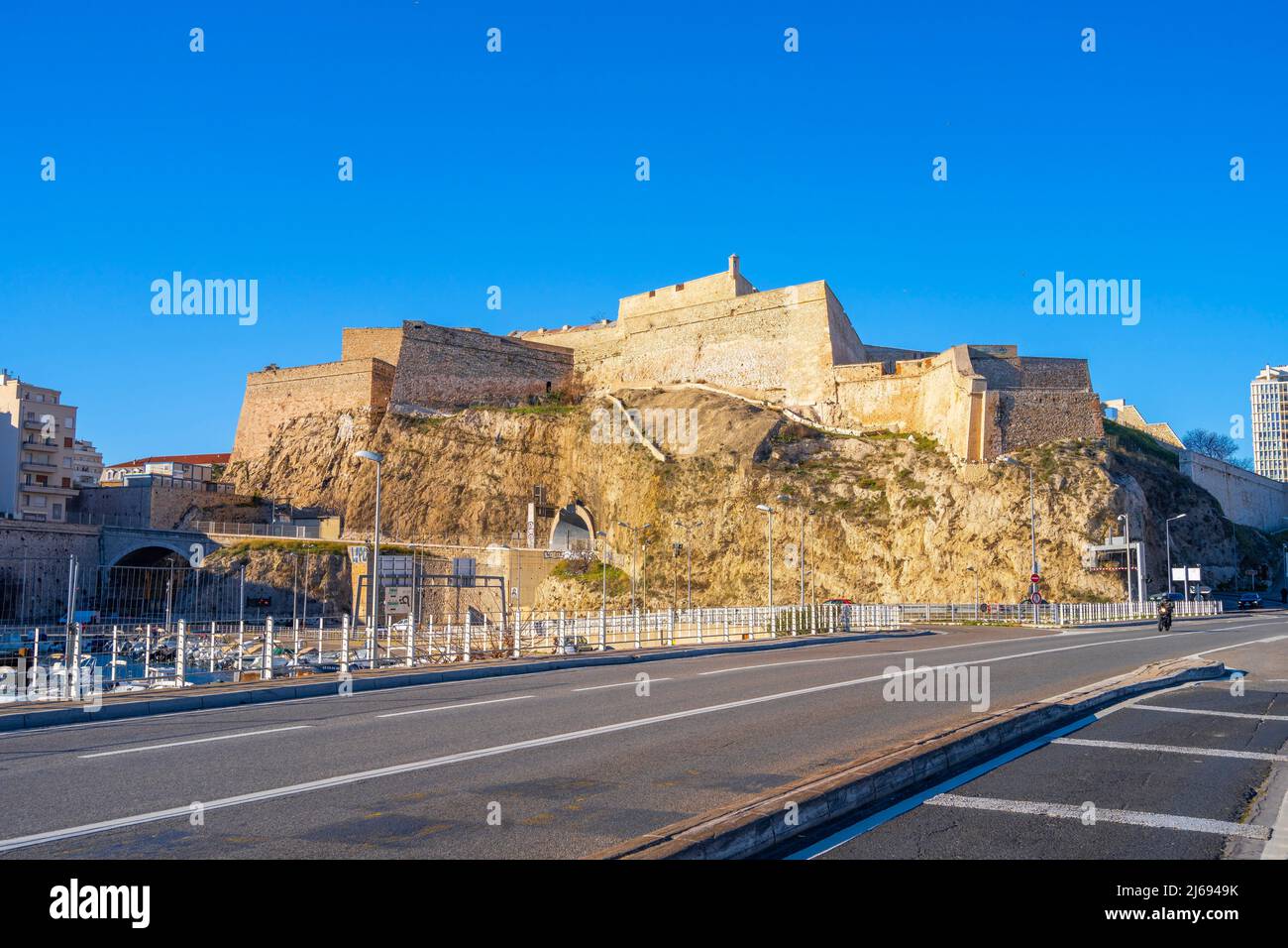 Fort Saint Nicolas, Marsiglia, Provenza-Alpi-Costa Azzurra, Francia, Mediterraneo, Europa Foto Stock