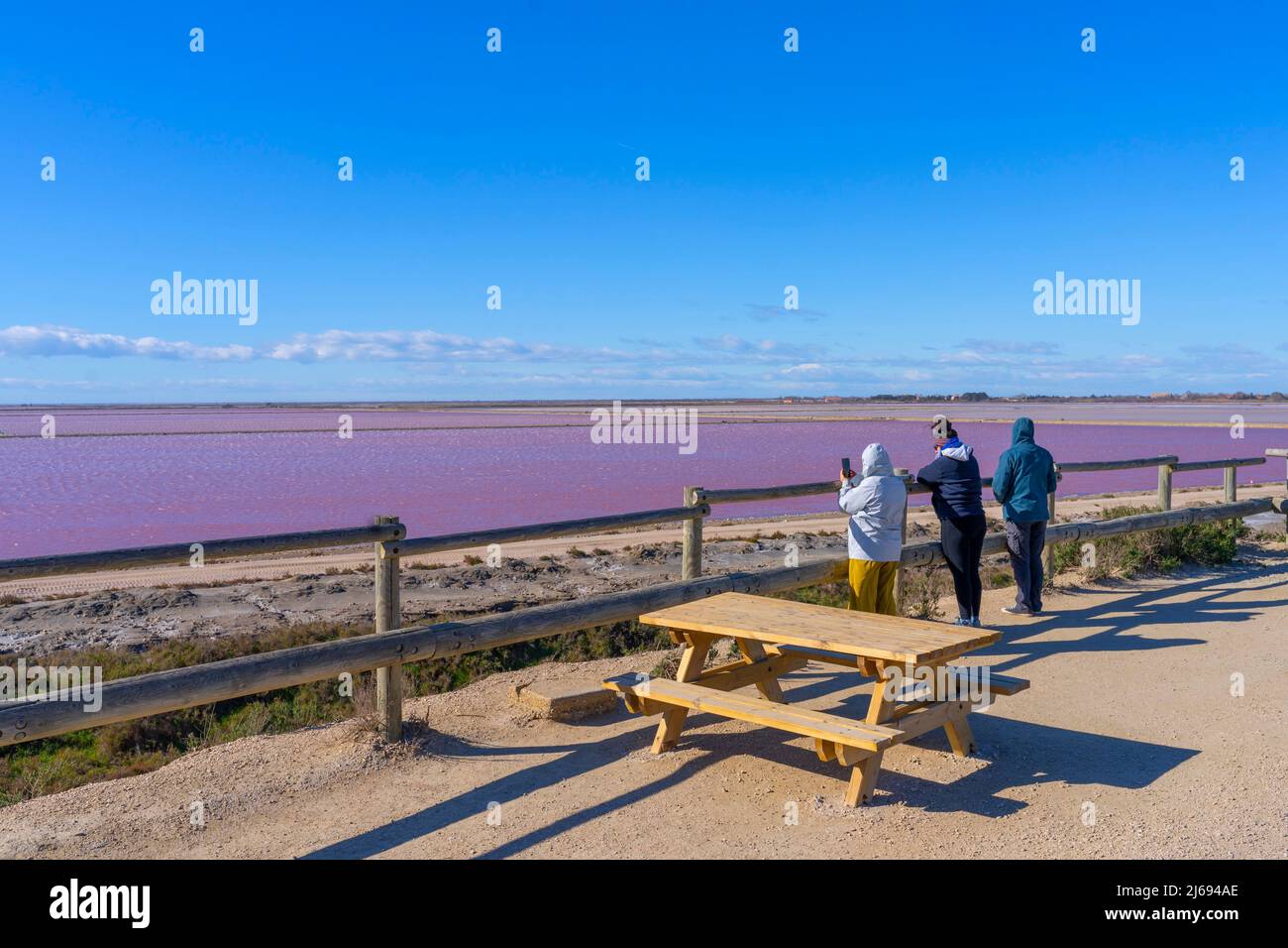 Salin-de-Giraud, Arles, Bocche del Rodano, Provenza-Alpi-Costa Azzurra, Francia, Mediterraneo, Europa Foto Stock