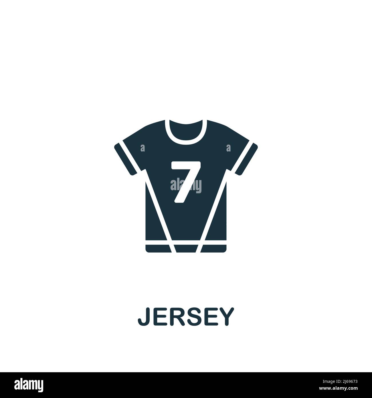 Icona Jersey. Icona Clothes semplice monocromatica per modelli, web design e infografica Illustrazione Vettoriale