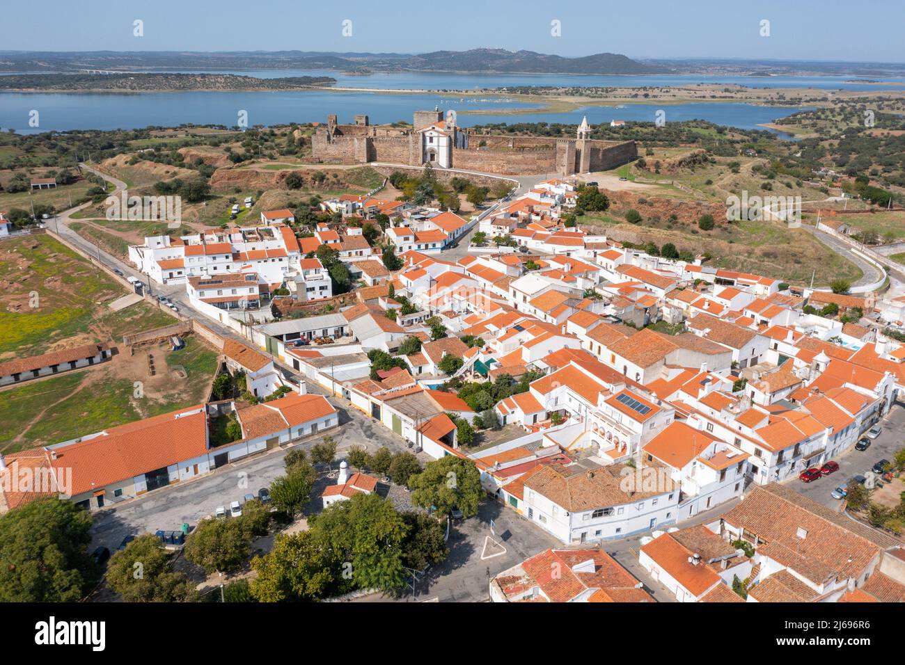 Castelo de Mourão, Mourão, Portogallo Foto Stock