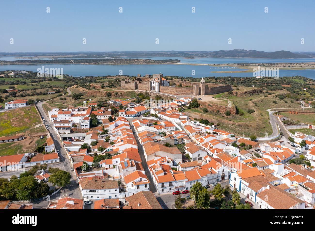 Castelo de Mourão, Mourão, Portogallo Foto Stock