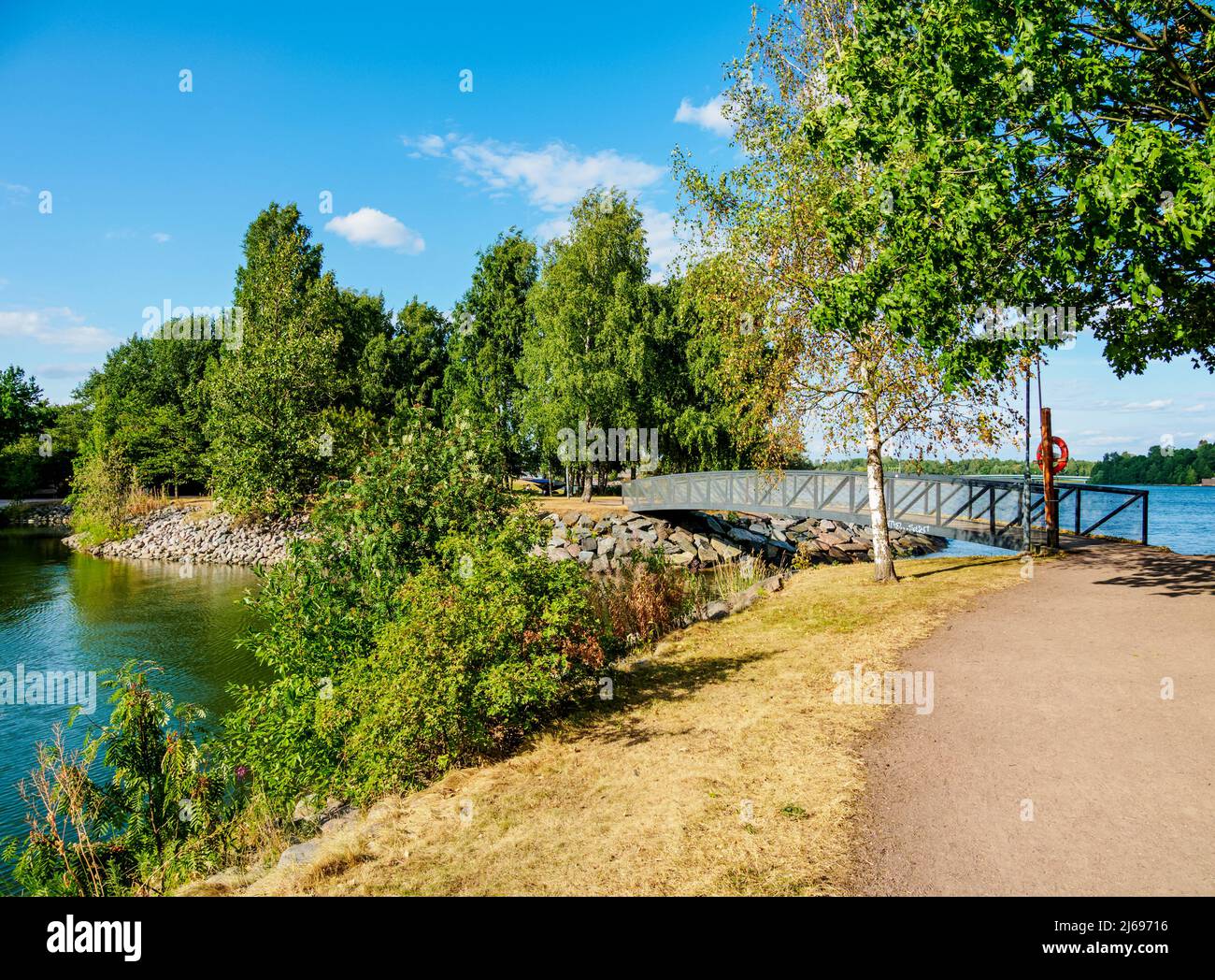 Tervasaaren Koirapuisto Park, Helsinki, Contea di Uusimaa, Finlandia Foto Stock