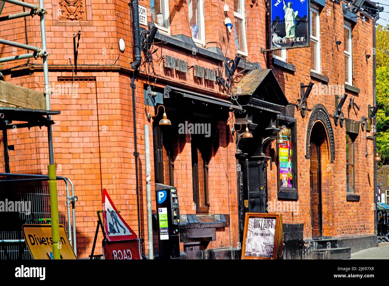 New York Pub, Bloom Street, Manchester, Inghilterra Foto Stock