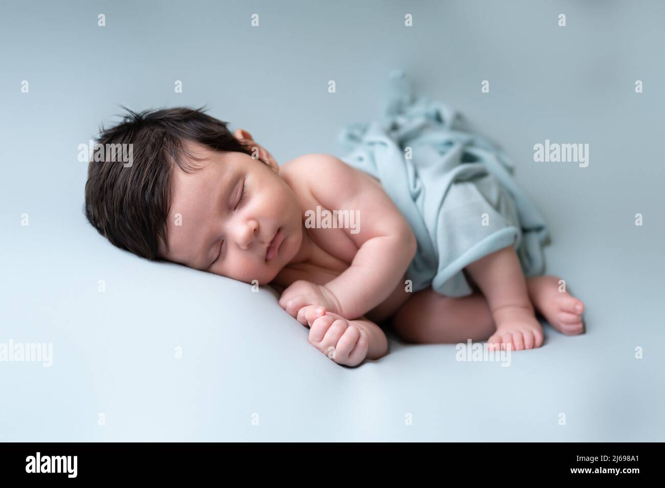 Sonno bambino, studio shot, Regno Unito, Europa Foto Stock