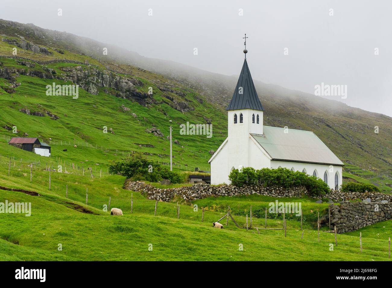 Svinoy, Isole del Nord, Isole Faroe, Danimarca, Europa Foto Stock