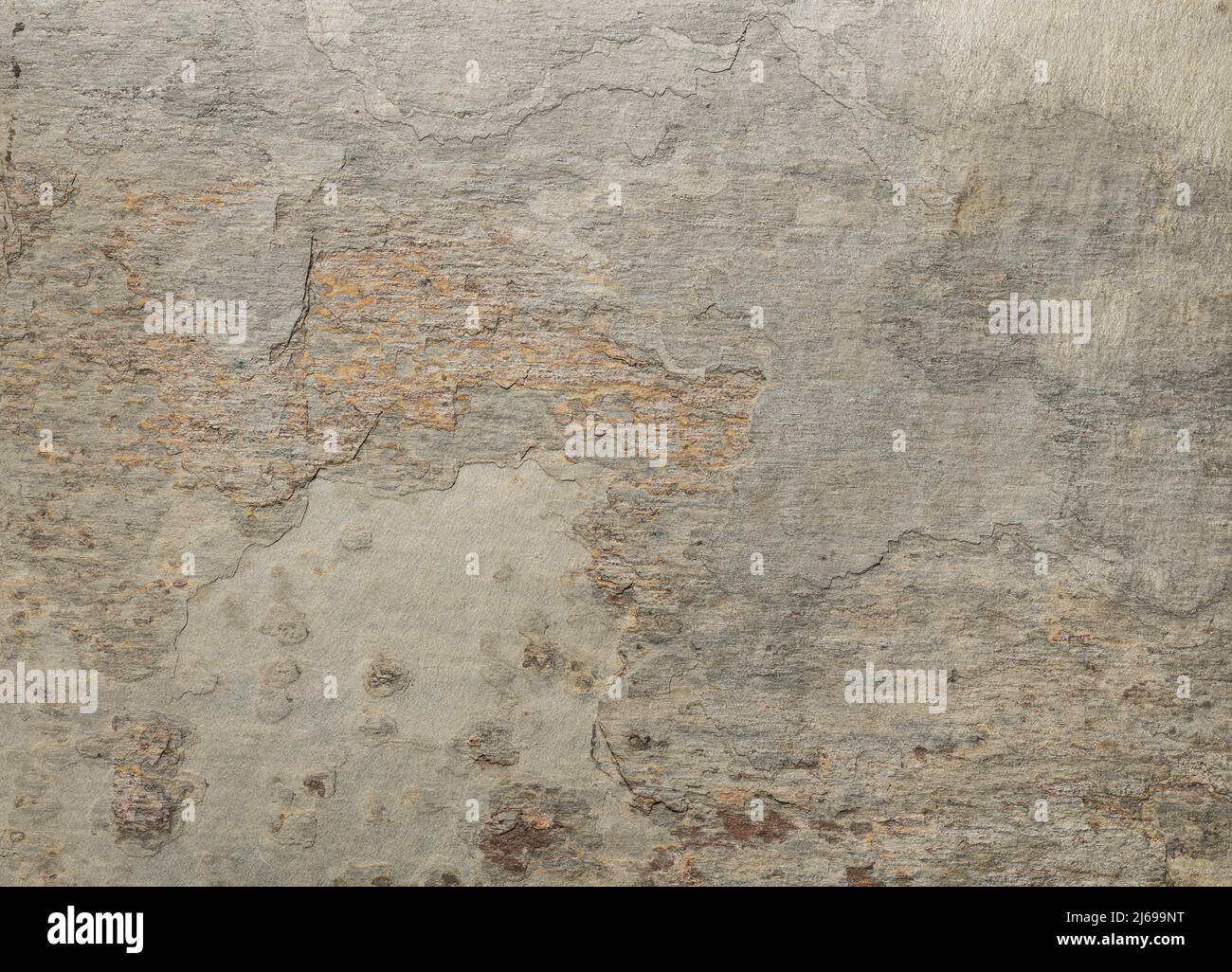 Superficie di una parete in cemento armato corroso Foto Stock