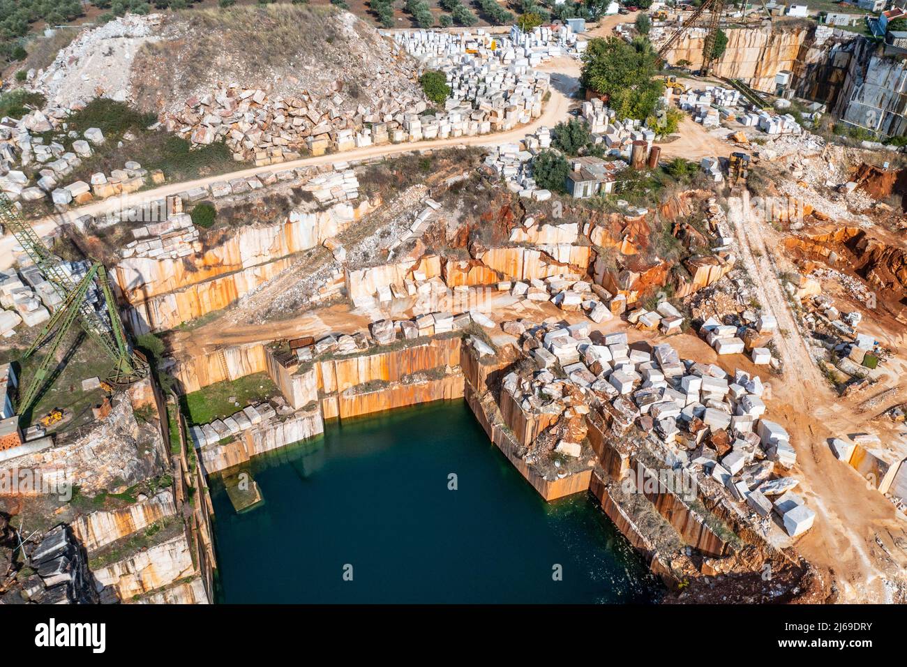 Cava di marmo a Estremoz, Portogallo Foto Stock