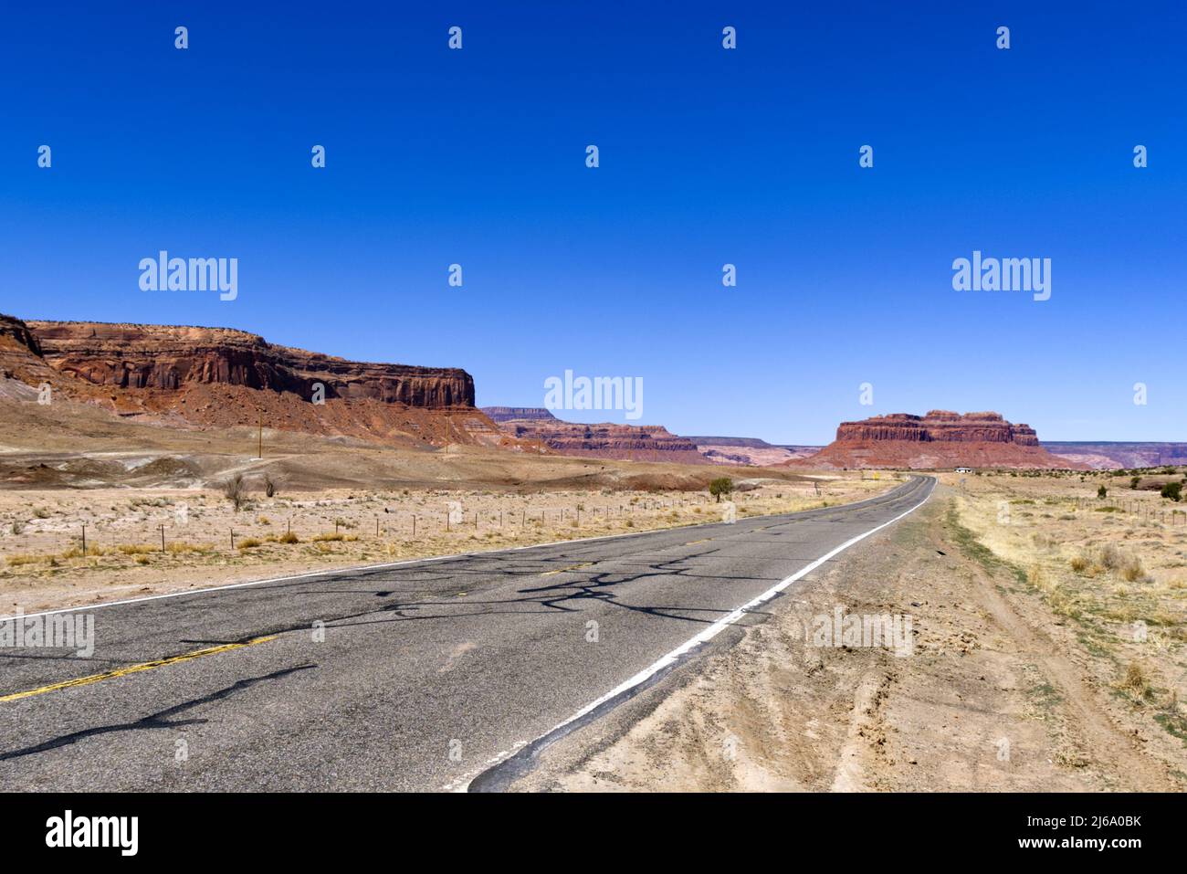 Autostrada da Kayenta alla Monument Valley Foto Stock