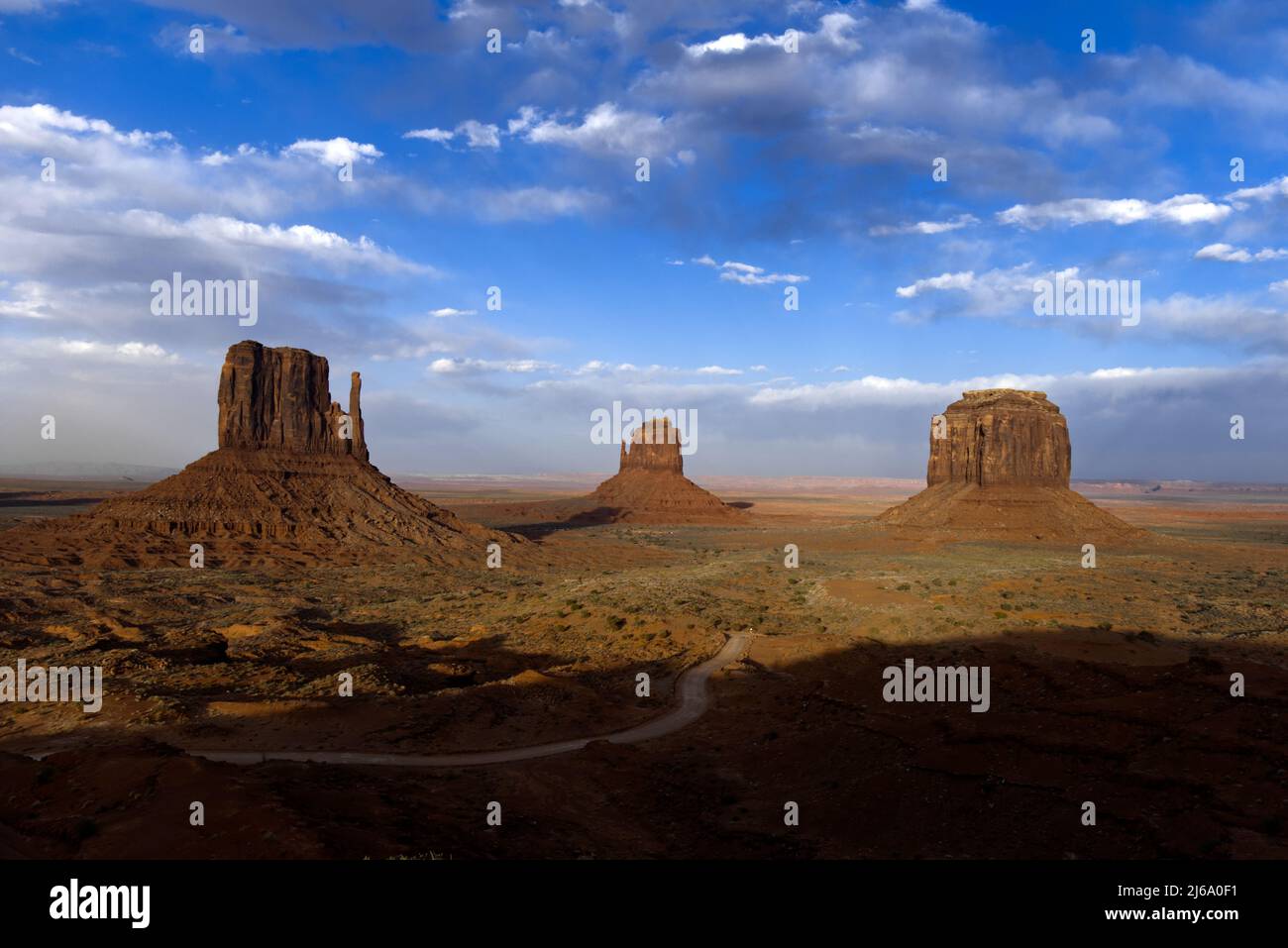 Monument Valley all'ora d'oro Foto Stock