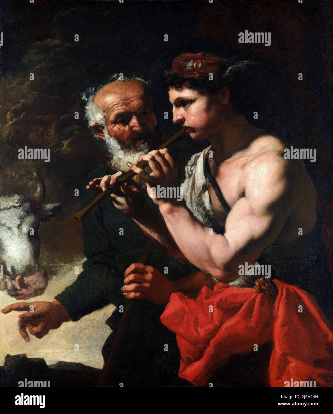 Piping di mercurio ad Argus di Johann Carl Loth (1632-1698), olio su tela, c.. 1655-60 Foto Stock