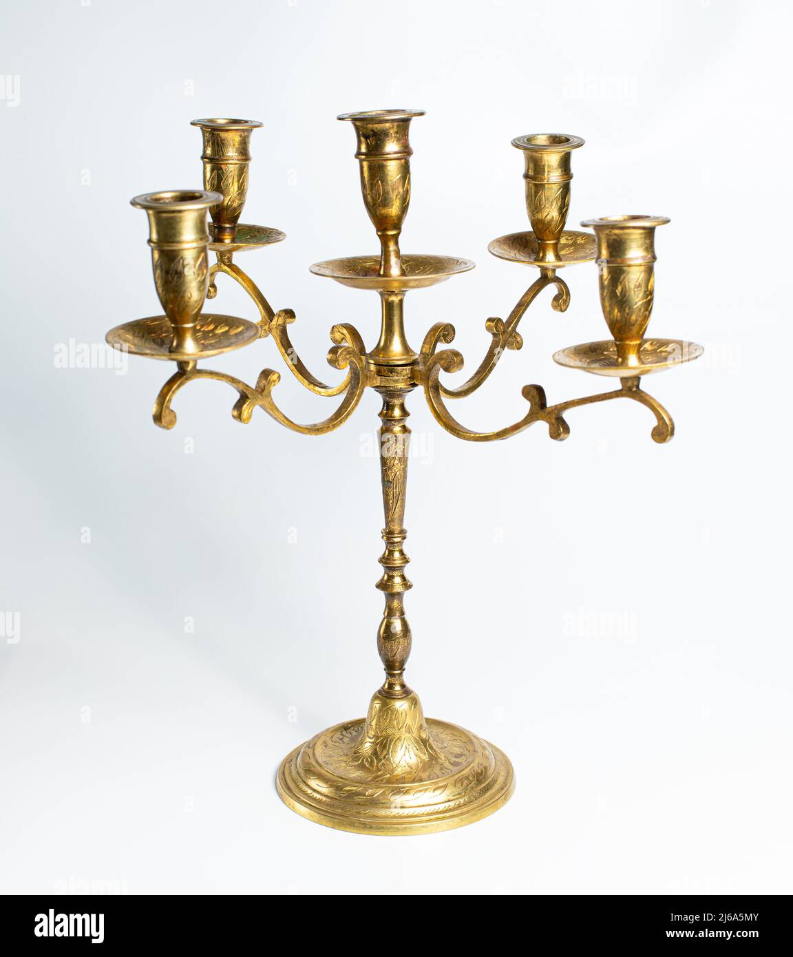 Candelabro d'oro con percorso di taglio, foto stock Foto Stock