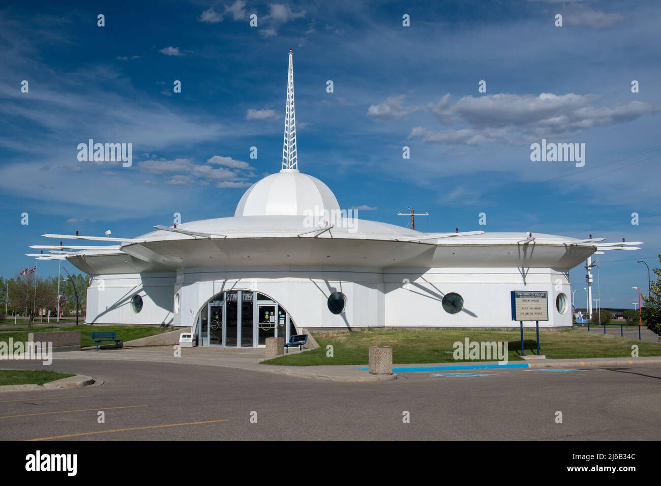 Vulcan Tourism and Trek Station offre informazioni complete sulle attrazioni turistiche a Vulcan e dintorni, in Alberta, Foto Stock