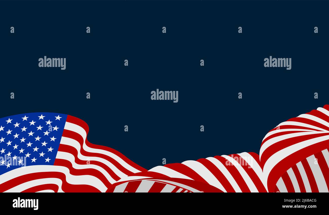 Bandiera americana Design Illustrazione Vettoriale