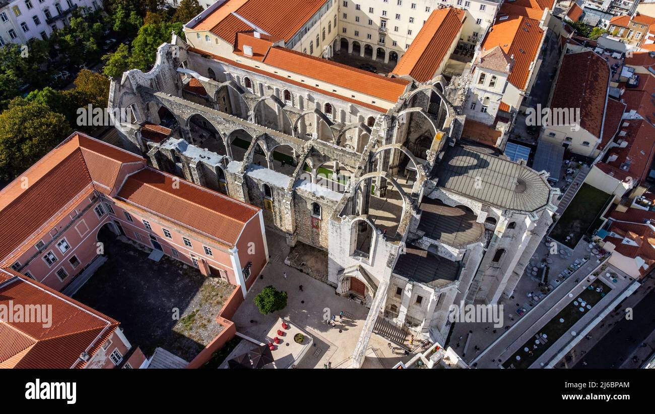 Convento di Carmo, Museu Arqueológico do Carmo, Lisbona, Portogallo Foto Stock