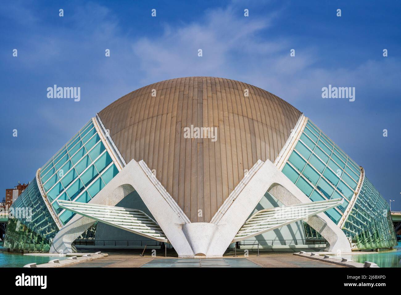 Planetario emisferico, Città delle Arti e delle Scienze (Ciudad de las Artes y las Ciencias), Valencia, Spagna Foto Stock