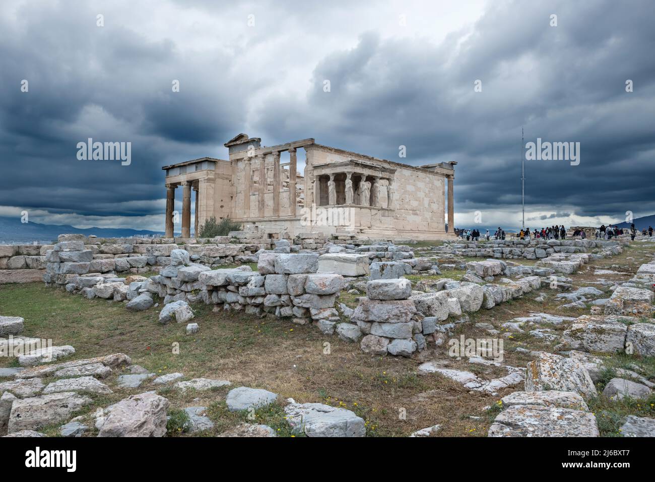 Atene, Acropoli, Erechtheion Foto Stock