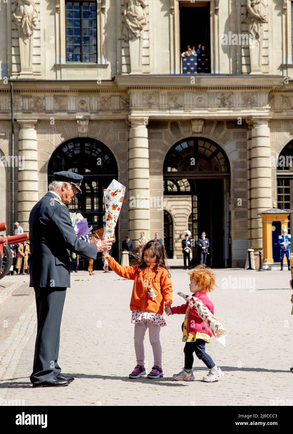 Re Carl Gustaf XVI di Svezia al Palazzo reale di Stoccolma, il 30 aprile 2022, in occasione del compleanno di Re Carl Gustafs 76th Foto: Albert Nieboer / Olanda OUT / Point de Vue OUT Foto Stock