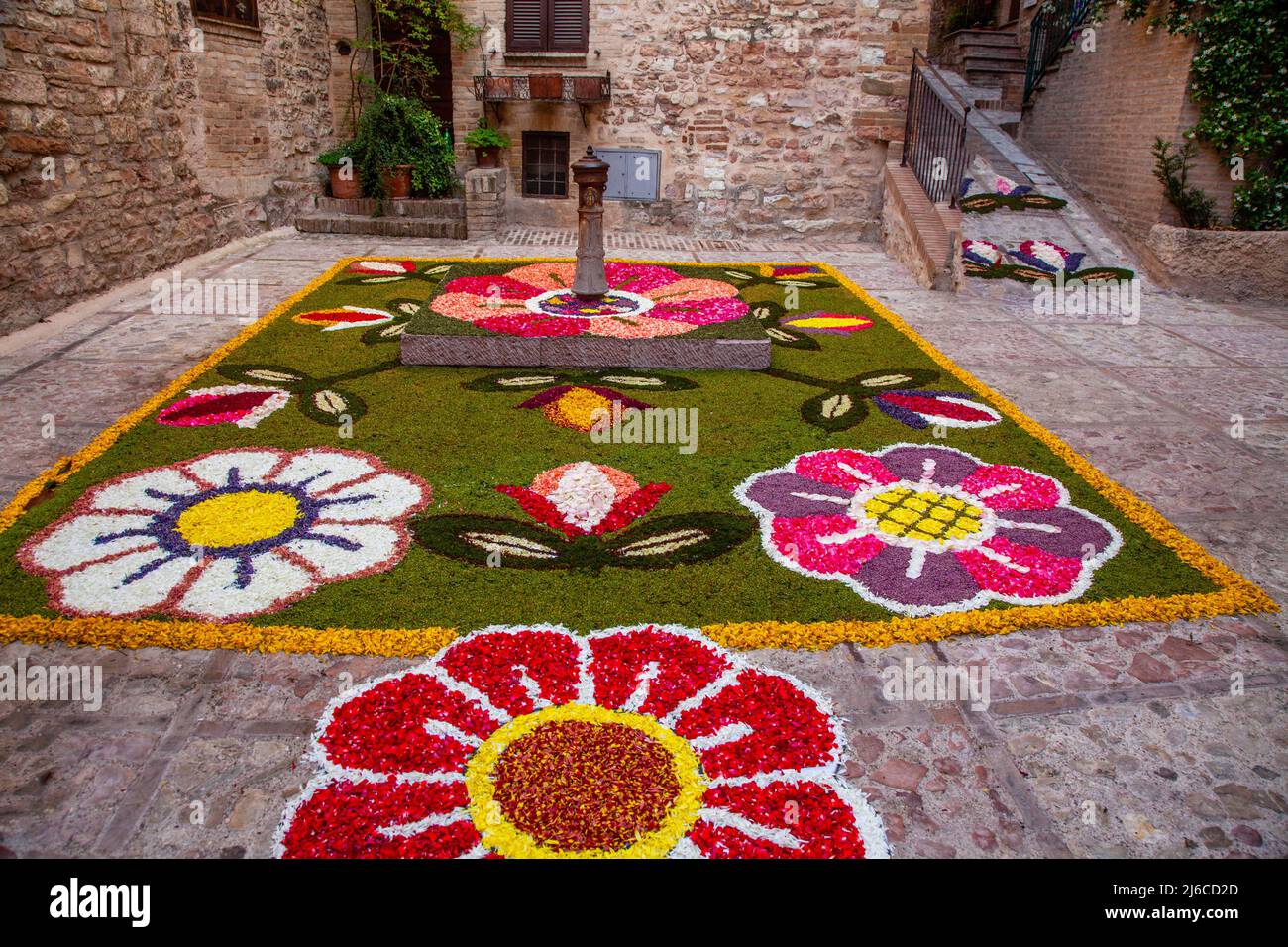 Infiorata di Spello Umbria Italia Foto Stock