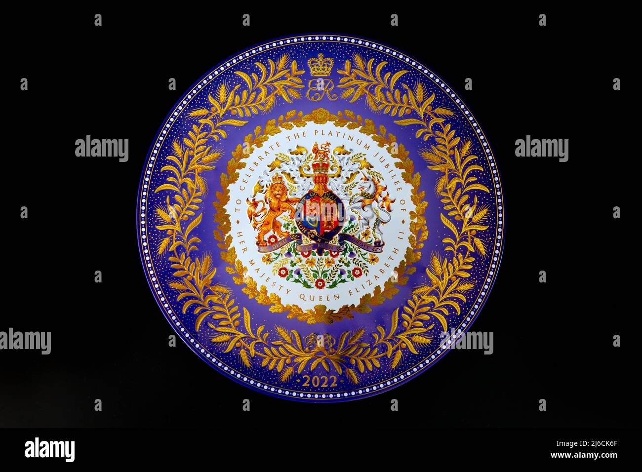 The Royal Collection Platinum Jubilee Biscuit Tin Foto Stock