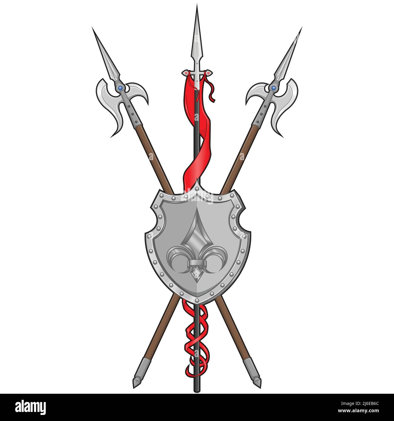 ABAKUHAUS Fleur de Lis Tovaglia, Antique Segno Simbolo