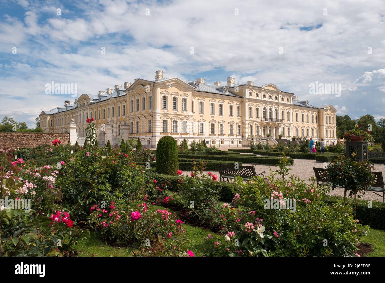 Schloss Rundale, 'Versailles von Kurzeme', Rundāles pils Foto Stock