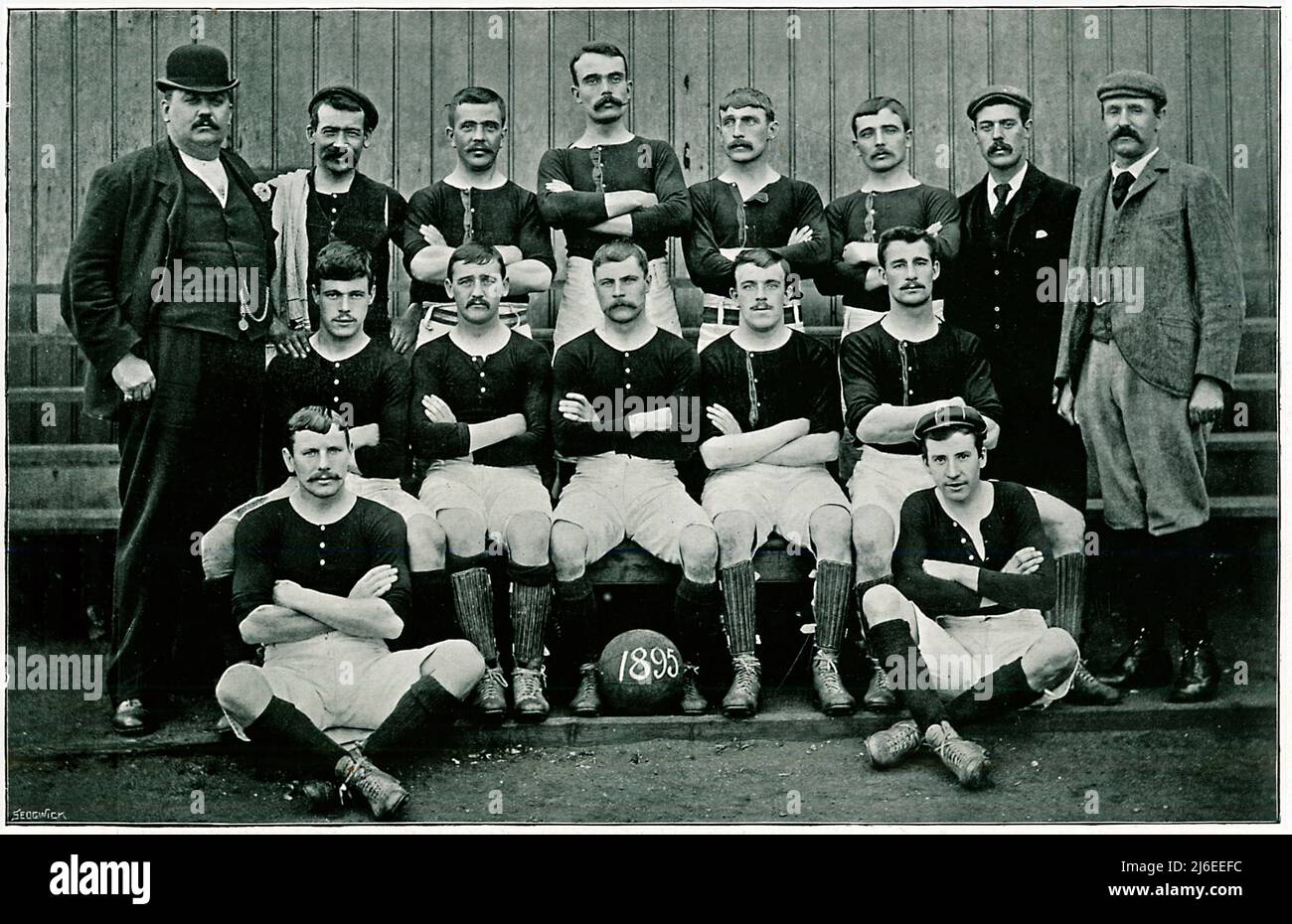 SPSC1151, Millwall Athletic, 1895 foto di squadra della squadra di football della East London fondata nel 1885 come Millwall Rovers Foto Stock
