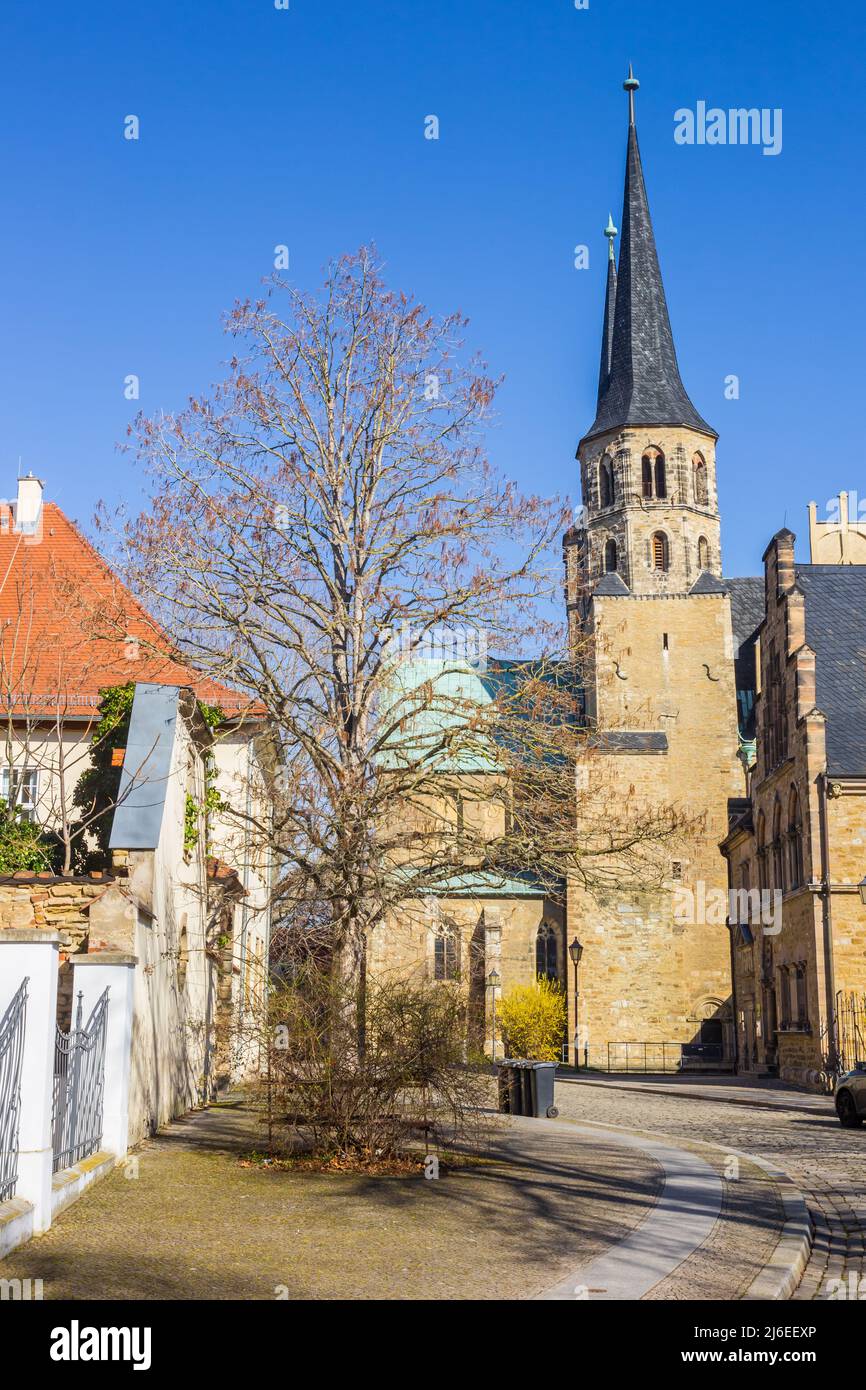 Torri della chiesa Dom nel centro di Merseburg, Germania Foto Stock