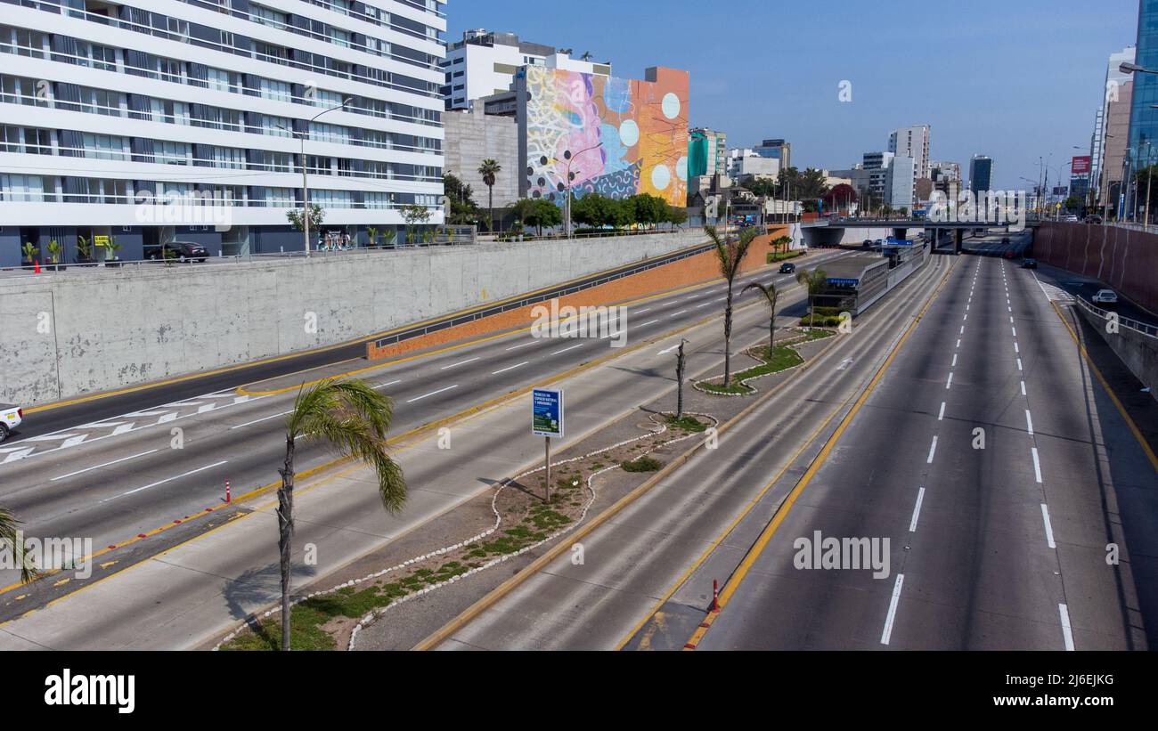 Expressway Luis Bedoya Reyes nella città di Lima, Perù Foto Stock