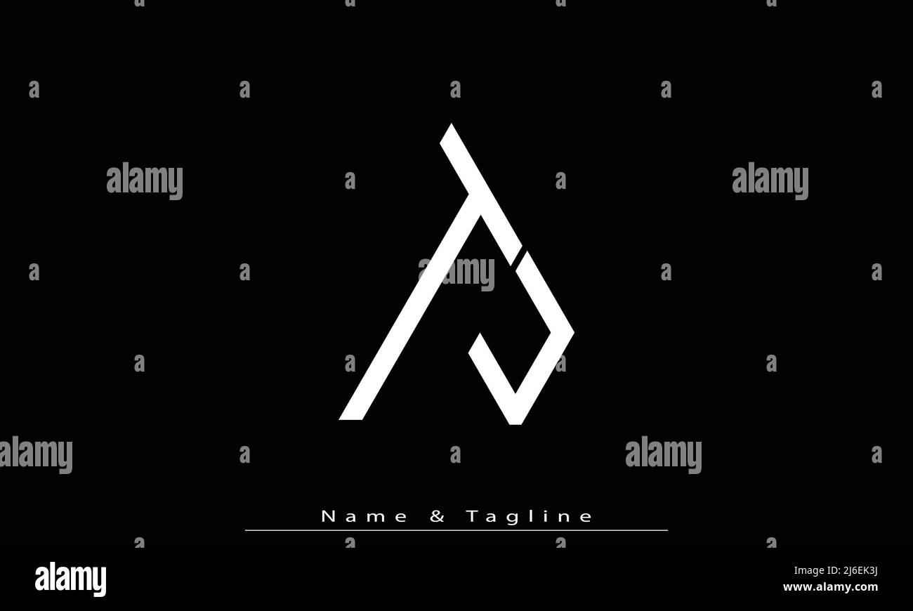 Lettere alfabetiche iniziali logo monogramma TV , VT Illustrazione Vettoriale