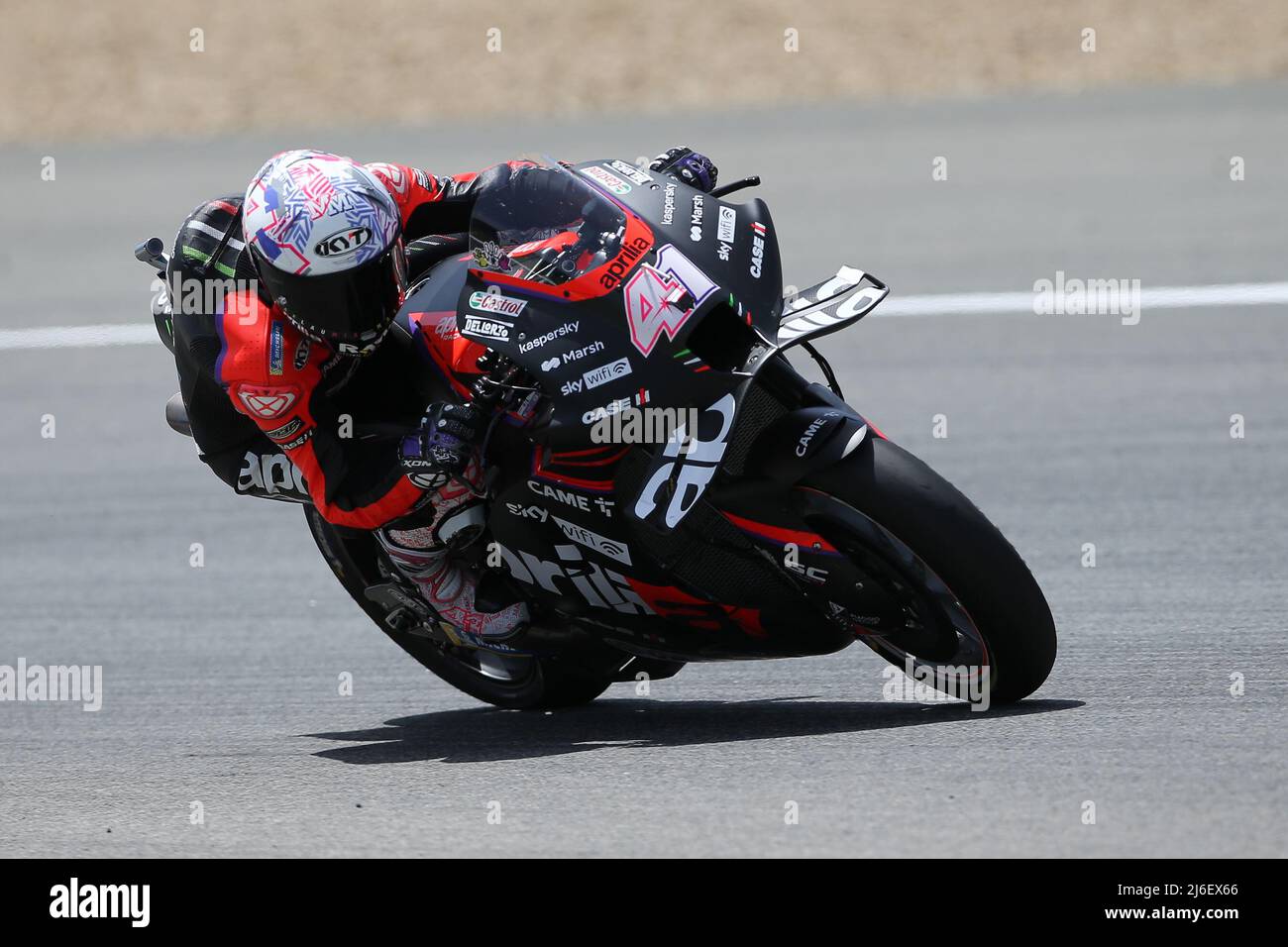 Circuito de Jerez, Jerez de la Frontera, Spagna il 1 maggio 2022 #41 Aleix Espargaro, spagnolo: Aprilia Racing durante LA MOTOGP, GP DI SPAGNA GRAN PREMIO RED BULL DE ESPANA, Graham Holt Foto Stock