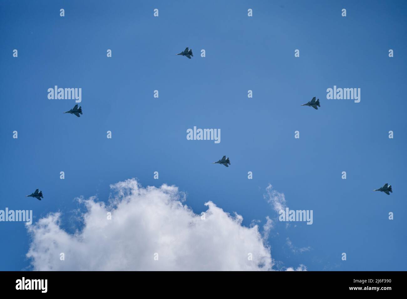 Sfilata di aerei militari. Foto Stock
