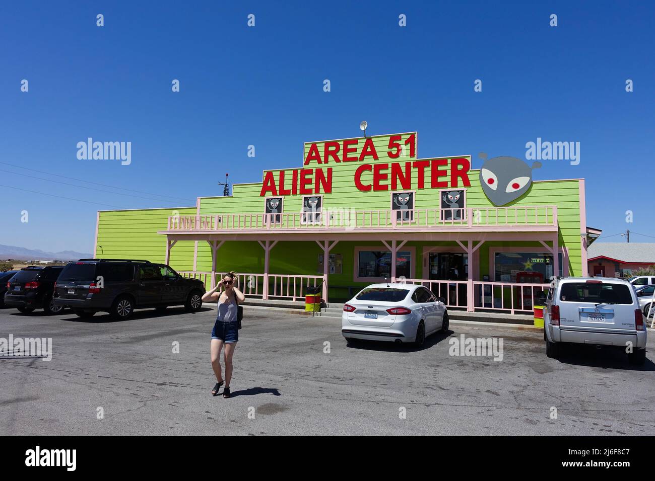 Vicino all'area 51 in Nevada, Stati Uniti, 11 maggio 2017 Foto Stock