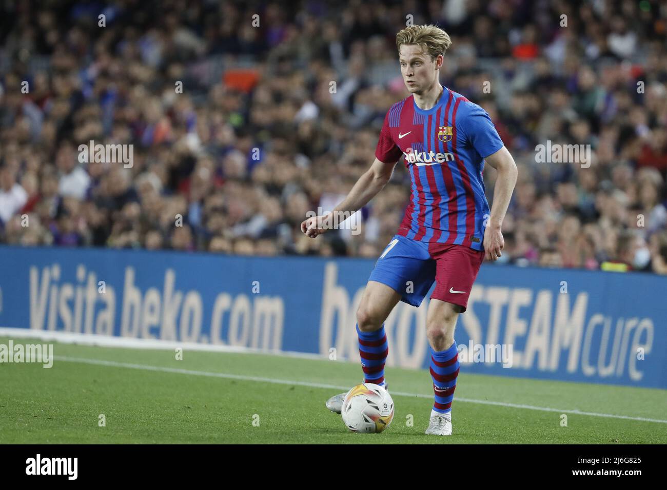 Frenkie De Jong (21 FC Barcellona) durante la partita LaLiga Santander tra Barcellona e Maiorca allo stadio Camp Nou di Barcellona, Spagna. Rafa Huerta/SPP Foto Stock
