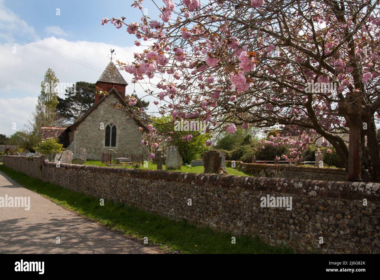 Chiesa parrocchiale di Earnley, Chichester, West Sussex, Inghilterra Foto Stock