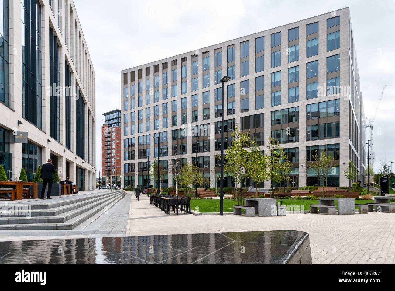 Yorkshire Government Hub Housing HM Revenue and Customs and Department for Transport - 7 & 8 Wellington Place, Leeds, West Yorkshire, Inghilterra, Regno Unito Foto Stock