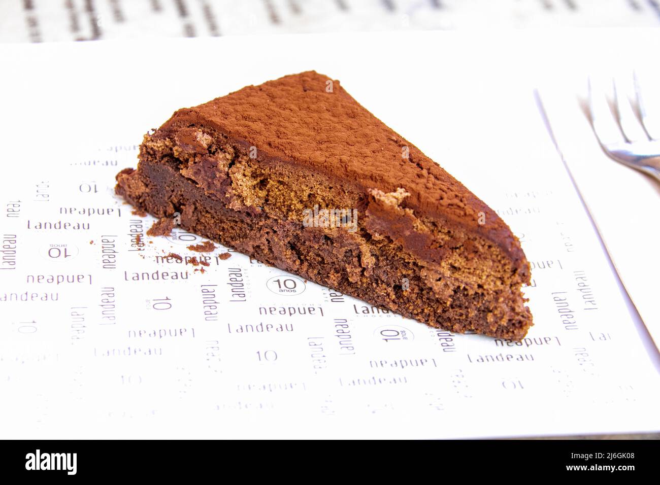 La torta al cioccolato migliore del mondo, il cioccolato Landeau, Lisbona, Portogallo Foto Stock