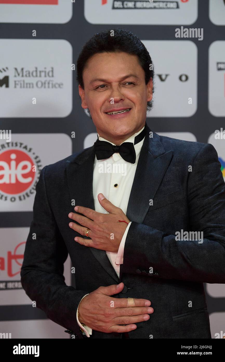 1 maggio 2022, Madrid, Madrid, Spagna: Pedro Fernandez partecipa ai Platino Awards 2022 - Red Carpet al Palacio Municipal de Congresos il 1 maggio 2022 a Madrid, Spagna (Credit Image: © Jack Abuin/ZUMA Press Wire) Foto Stock