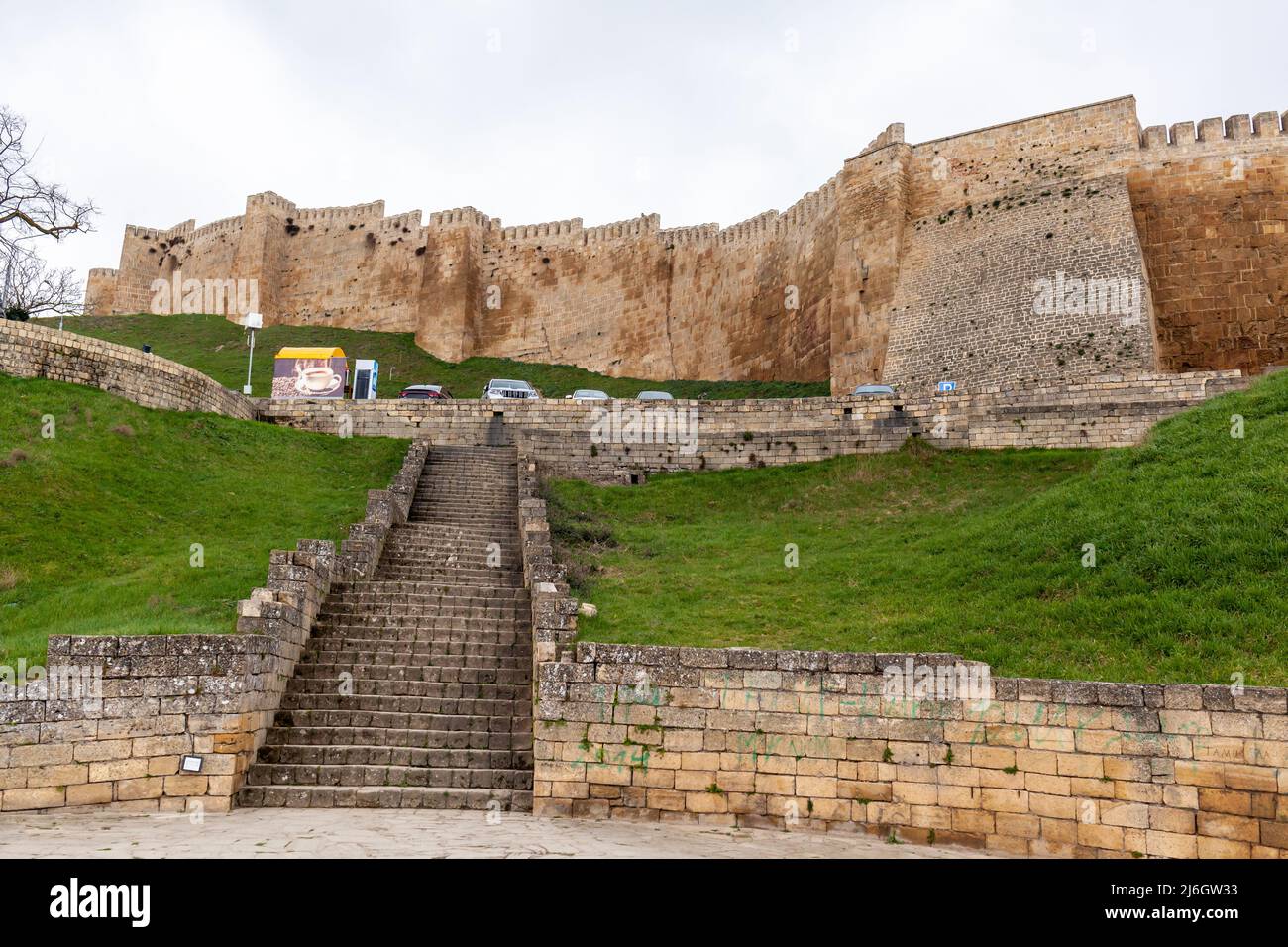 Derbent fortezza Naryn Kala è la principale attrazione turistica della città. Dagestan, Caucaso settentrionale, Russia. Foto Stock