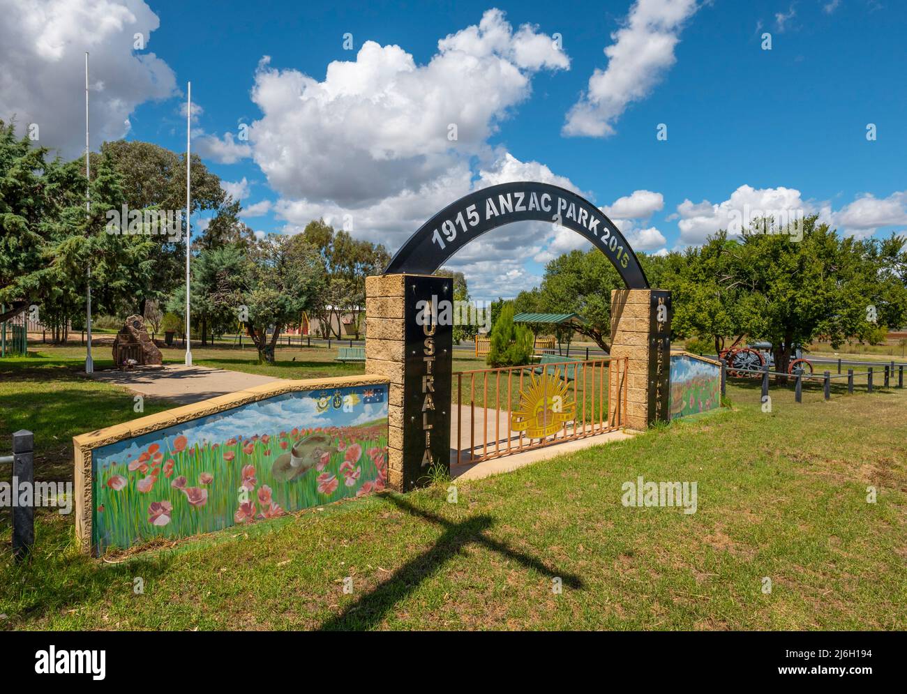 Delungra Anzac Park, datato 2015, a Delungra, nuovo Galles del Sud settentrionale, australia Foto Stock