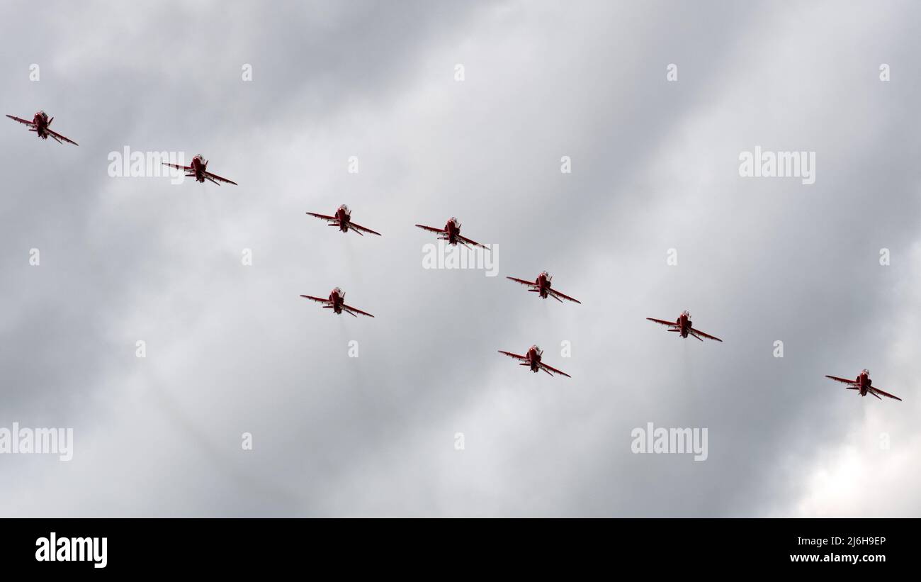 RAF frecce rosse Team Display Foto Stock