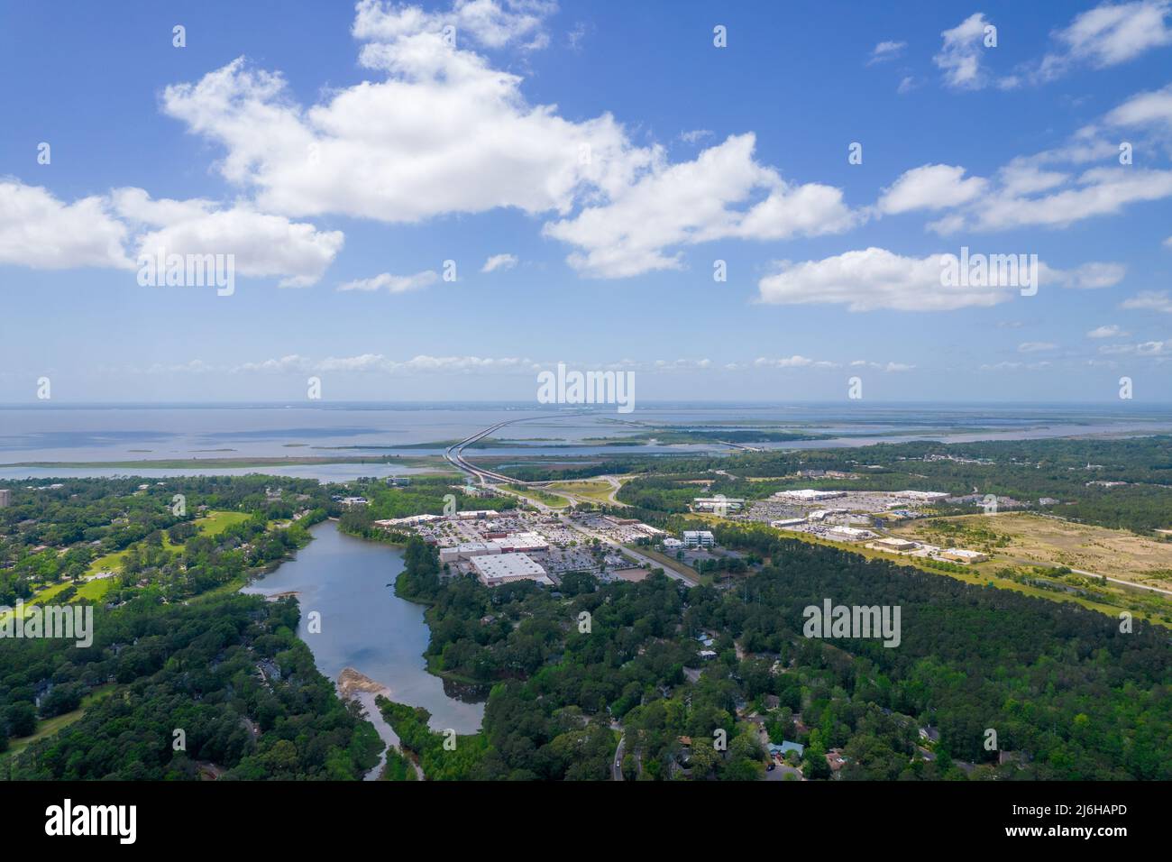 Foresta del lago a Daphne, Alabama Foto Stock