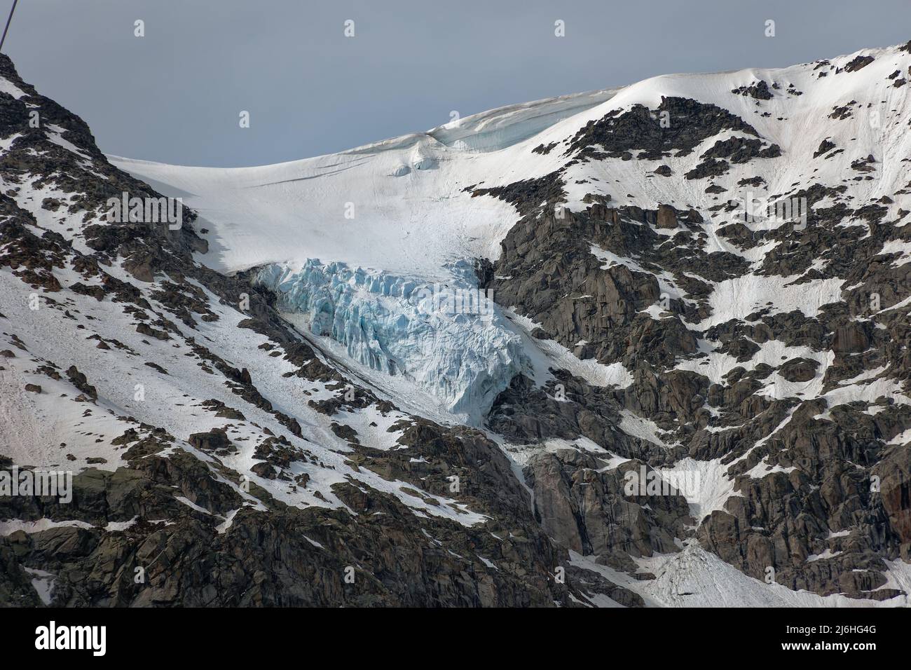 Un serac sul massiccio del Monte Bianco. Foto Stock