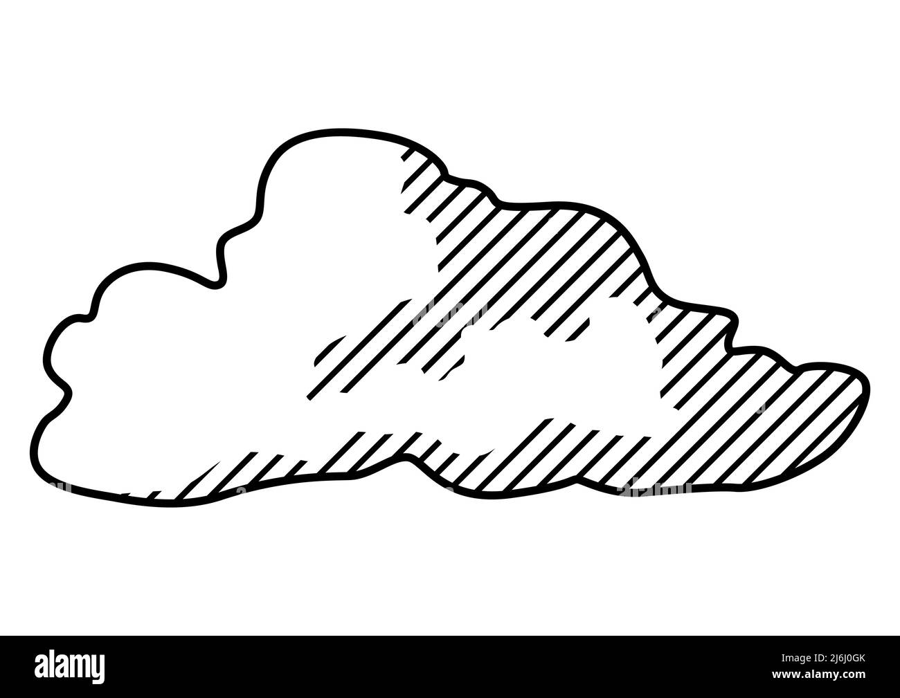 Immagine stilizzata del cloud. Illustrazione naturale della scena. Stile astratto. Illustrazione Vettoriale