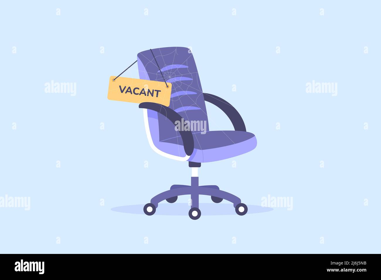 Carenza di lavoratori. Sedia di lavoro vuota, la sfida di posto vacante ha bisogno di abilità di talento, aumento di offerta personale hr crisi carenze di dipendenti, illustrazione vettoriale. Palso libero per lavoratore, candidato di lavoro Illustrazione Vettoriale