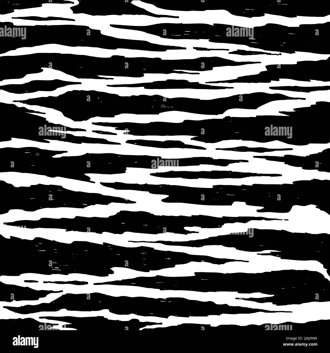 Motivo senza cuciture Tiger Stripes. Simbolo dell'anno 2022. Pelle animale. Carta da imballaggio, tessuti moda, stampe. Illustrazione Vettoriale