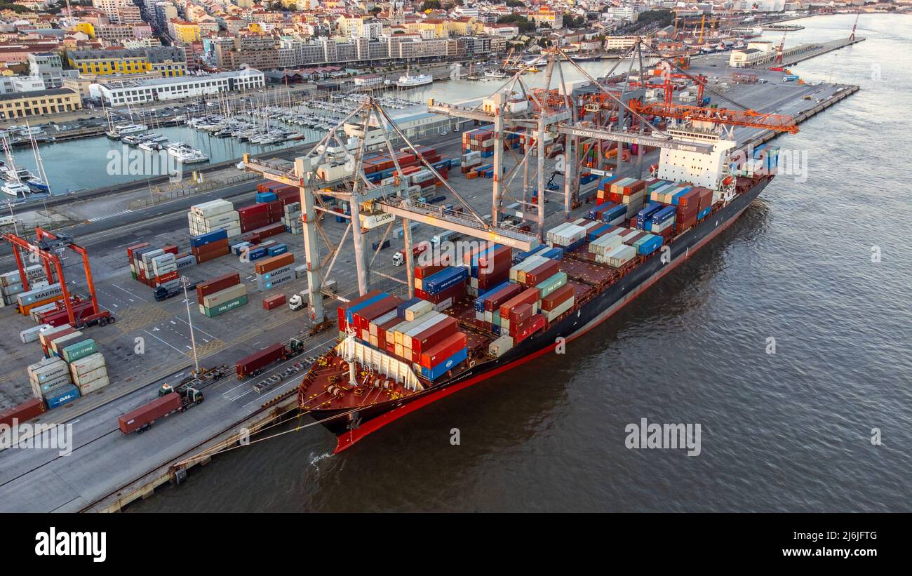 Porto di Lisbona, Portogallo Foto Stock